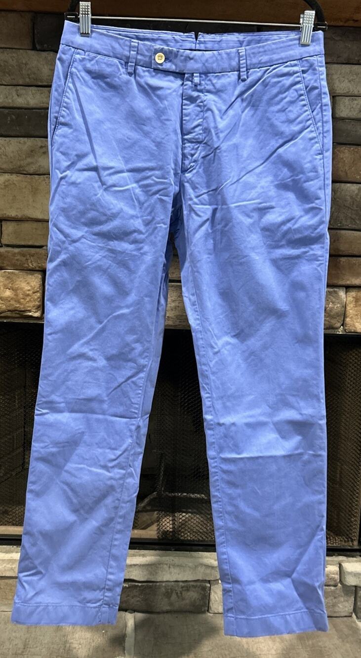 Men’s HACKETT London Dusty Blue Sanderson Tailored Pants 34R Ins 31 *D2